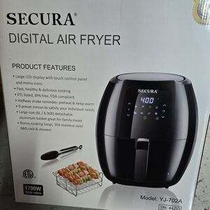 Secura Digital Air Fryer - Black